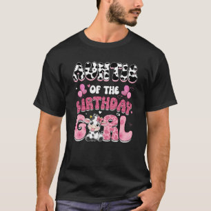 Camiseta Tia Da Garota De Aniversário Família De Fazendas D