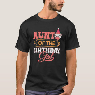 Camiseta Tia Da Garota De Aniversário Fazendo Barnyard Birt