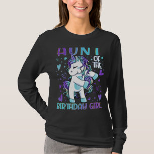 Camiseta Tia da Garota de Aniversário Flagindo a Tia do Uni