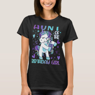 Camiseta Tia da Garota de Aniversário Flagindo a Tia do Uni