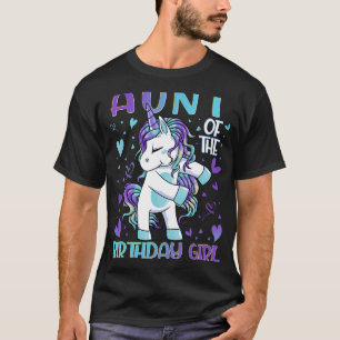 Camiseta Tia da Garota de Aniversário Flagindo a Tia do Uni