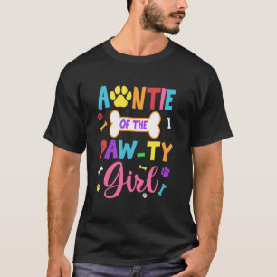 Camiseta Tia Da Menina Da Festa Das Patinhas Aniversário Fa