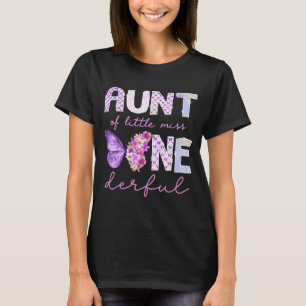 Camiseta Tia da pequena senhorita borboleta maravilhosa de