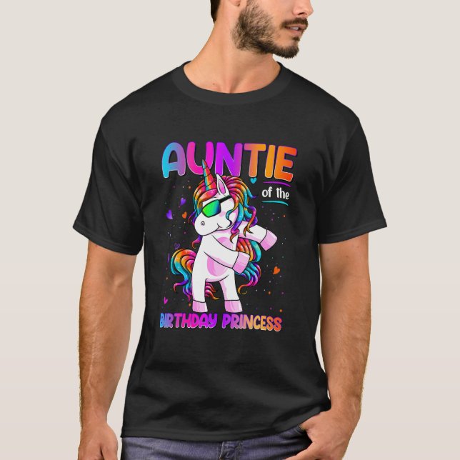 Camiseta Tia da Princesa de Aniversário Batida Unico (Frente)