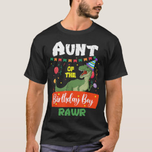 Camiseta Tia Da Tia Do Raptor De Dinossauro De Aniversário