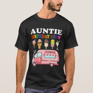 Camiseta Tia Da Tripulação De Aniversário Bday P