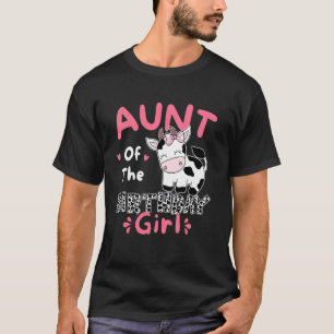 Camiseta Tia Da Vaca De Fazenda De Aniversário Menina Combi
