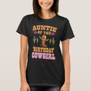 Camiseta Tia Da Vaqueira De Aniversário Menina Com Tema Wes