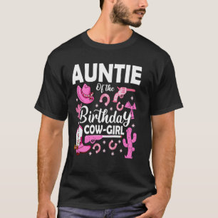 Camiseta Tia Da Vaqueira De Aniversário Rodeio Garota De An