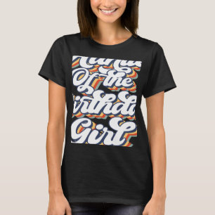 Camiseta Tia Da Vintage Da Garota De Aniversário Correspond