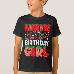 Camiseta Tia das duas meninas doces de 2 anos de idade