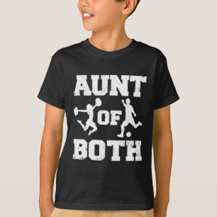 Camiseta Tia de ambos o Cheer e Cheerleader de futebol Fute
