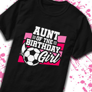 Camiseta Tia de aniversário Garota Meninas de Futebol Anive