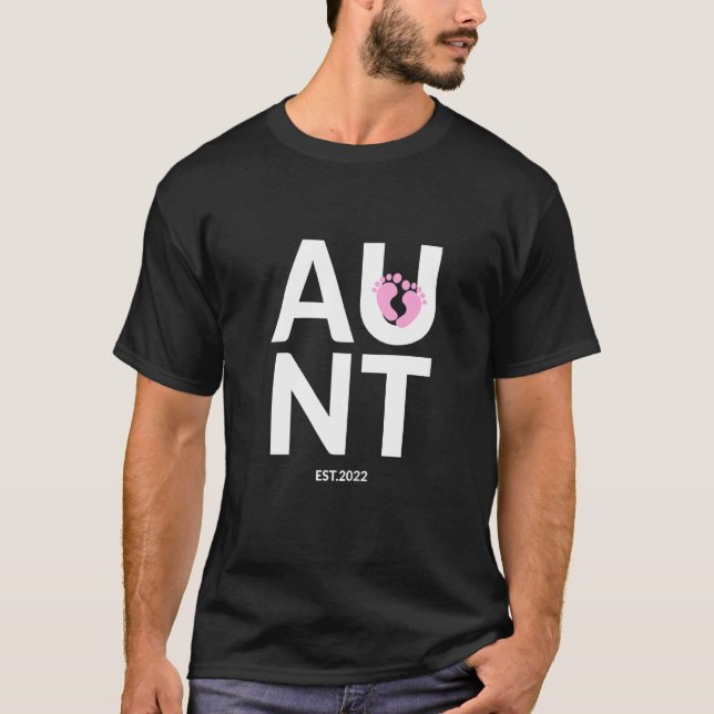 Camiseta Tia de Anúncio de Gravidez (Frente)