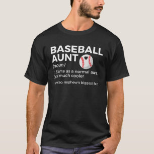 Camiseta Tia de Baseball Engraçada Definição de Sobrinho Ma