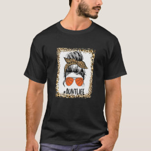 Camiseta Tia de Basquete Branqueada Messy Bun Tia Life Mot