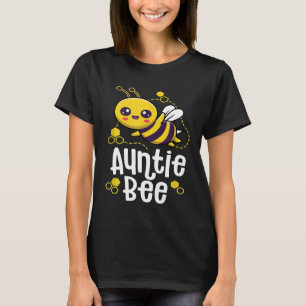 Camiseta Tia de Bee da Família Atia Aniversário Primeiro Di