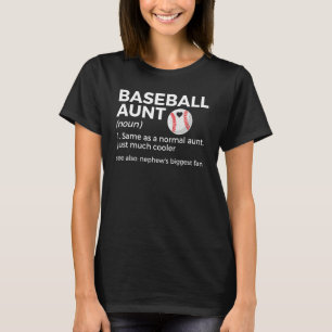 Camiseta Tia de Beisebol Definição Maior Fã do Sobrinho