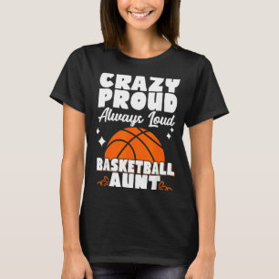 Camiseta Tia de Beisebol Louca Orgulhosa Sempre Alta