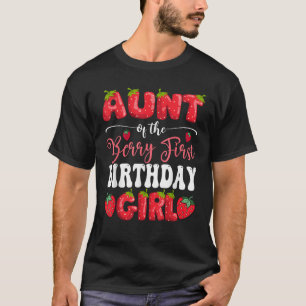 Camiseta Tia De Berry Primeiro Aniversário Garota Strawberr
