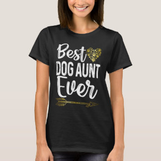 Camiseta Tia de Cachorro da Melhor Tia de Cachorro da Tia L