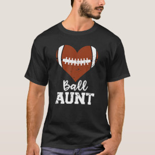 Camiseta Tia de Futebol Ball Tia Heart Engraçada