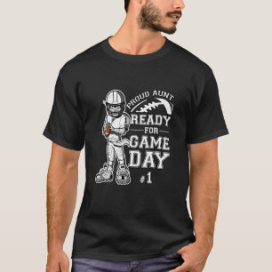 Camiseta Tia de futebol orgulhosa personalizada número 1 F