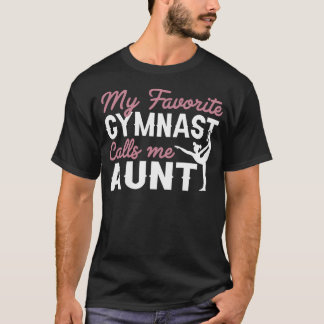Camiseta Tia de Ginástica Meu Ginasta Favorito Me Chama de