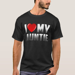 Camiseta Tia De Niece Nephew Eu Amo Minha Tia Mães D