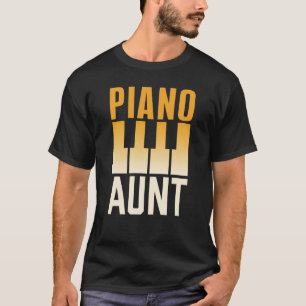 Camiseta Tia de Piano Pianista Tocadora Música Instrumento