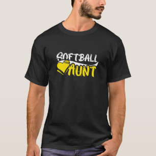 Camiseta Tia De Softball Das Mulheres Por Tia Orgulhosa Do