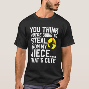 Camiseta Tia de Softbol Catcher Tia Engraçada de um Gato de