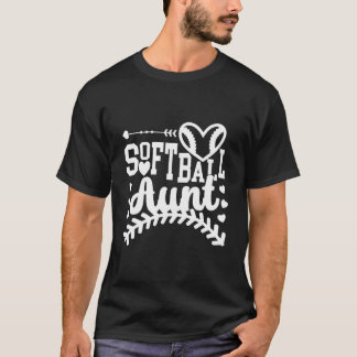 Camiseta Tia de Softbol de uma Tia de Jogadora de Softbol