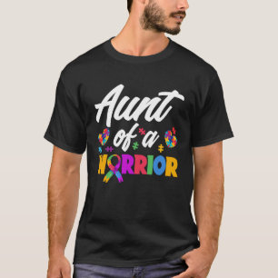 Camiseta Tia de um sobrinho sobrinha autista guerreiro orgu