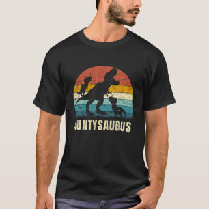 Camiseta Tia Dinossaur Auntysaurus 2 Filhos Filhos
