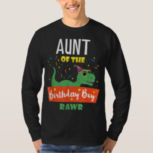 Camiseta Tia Dinossaur Engraçada Aniversário Garoto Tia Dom