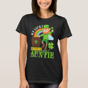 Camiseta Tia divertida Paddy Day St Patricks Sortudos Chama