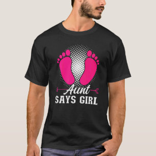 Camiseta Tia diz anúncio de bebê menina