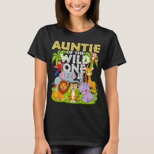 Camiseta Tia Do Animal Do Jardim Zoológico Selvagem De Um p