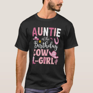 Camiseta Tia Do Aniversário Cowgirl Rodeo Party B Day G