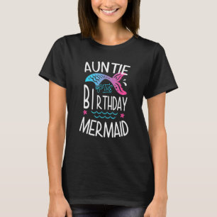 Camiseta Tia Do Aniversário Da Família Das Sereias
