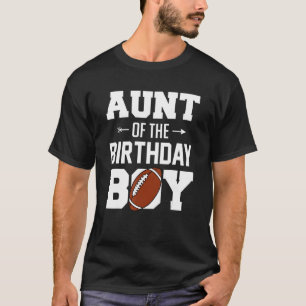 Camiseta Tia Do Aniversário Da Família Do Garoto De Futebol