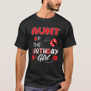 Camiseta Tia Do Aniversário Da Família Ladybug