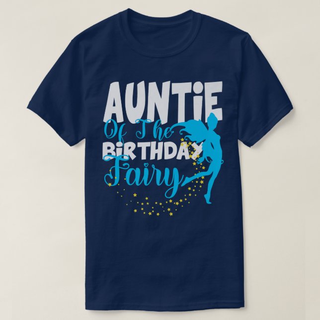 Camiseta Tia do Aniversário da Fantasia de Fada de Aniversá (Frente do Design)