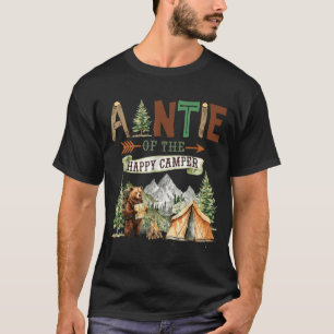 Camiseta Tia do Aniversário de Um Ano do Happy Camper Campi
