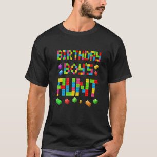 Camiseta Tia do Aniversário do Criador Mestre Bricks