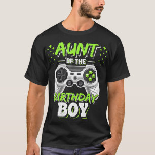 Camiseta Tia do Aniversário do Jogo de Vídeo Corresponden