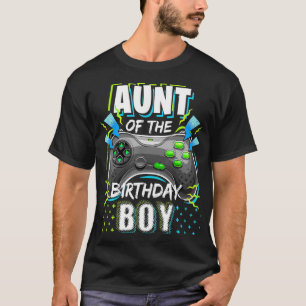 Camiseta Tia do Aniversário do Jogo de Vídeo Corresponden