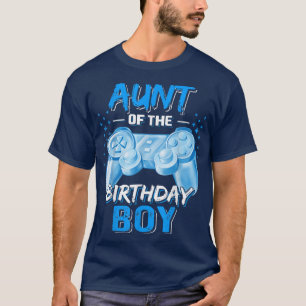 Camiseta Tia do Aniversário do Jogo de Vídeo Correspondente