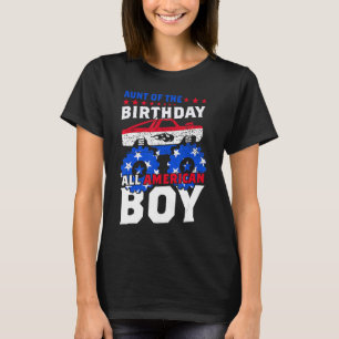 Camiseta Tia Do Aniversário Do Monstro Americano